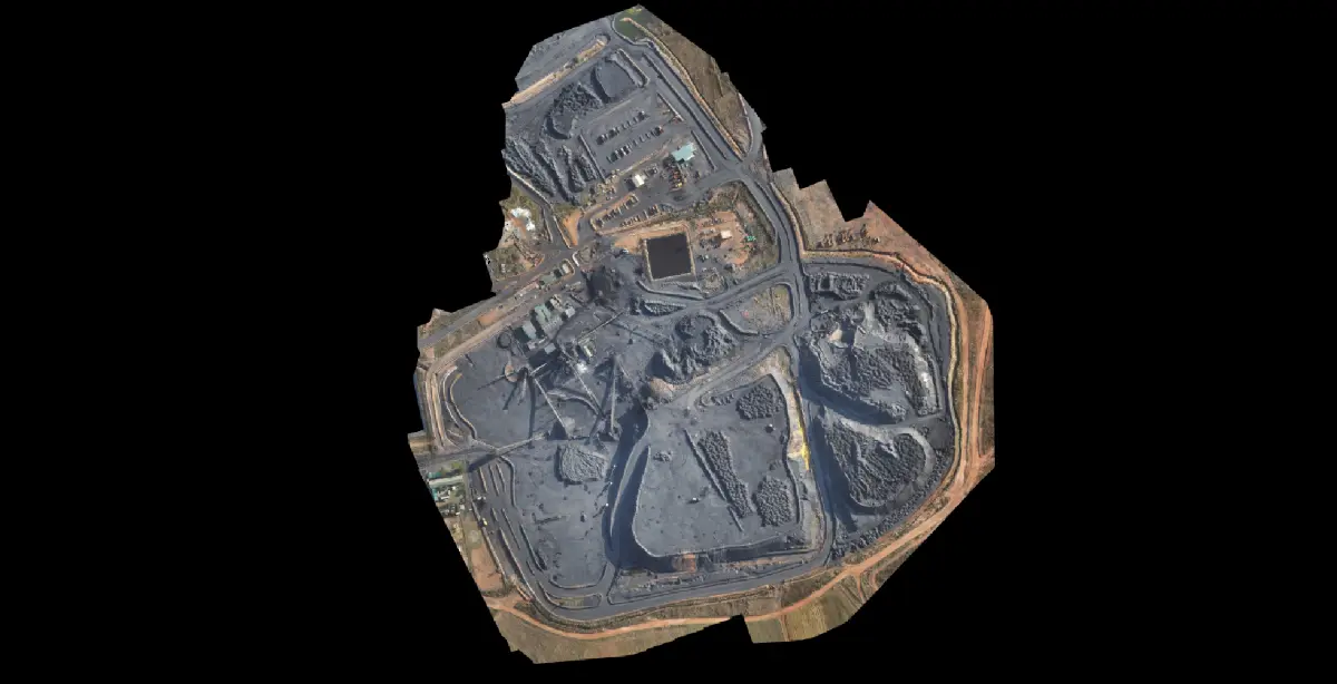 Orthophoto of a mine from automatically correlated images