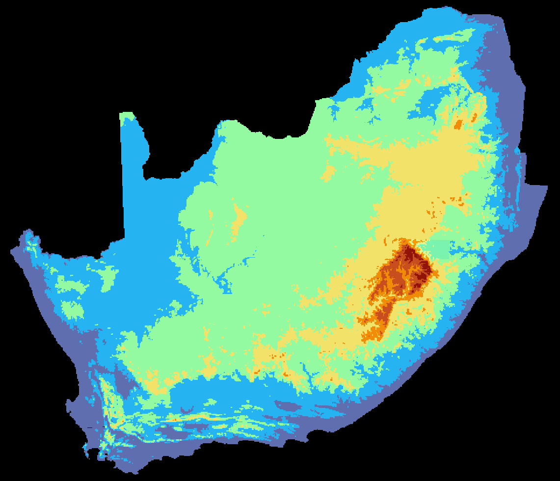 DEM of South Africa (1km and 25m data)