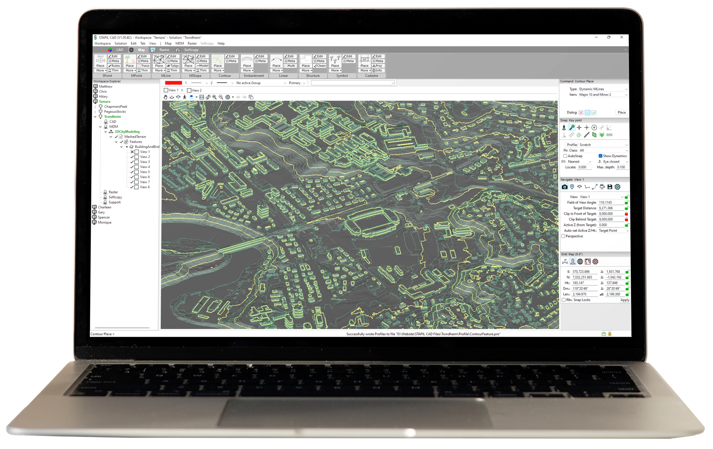 Screenshot of Contoured Topology in STAPIL CAD