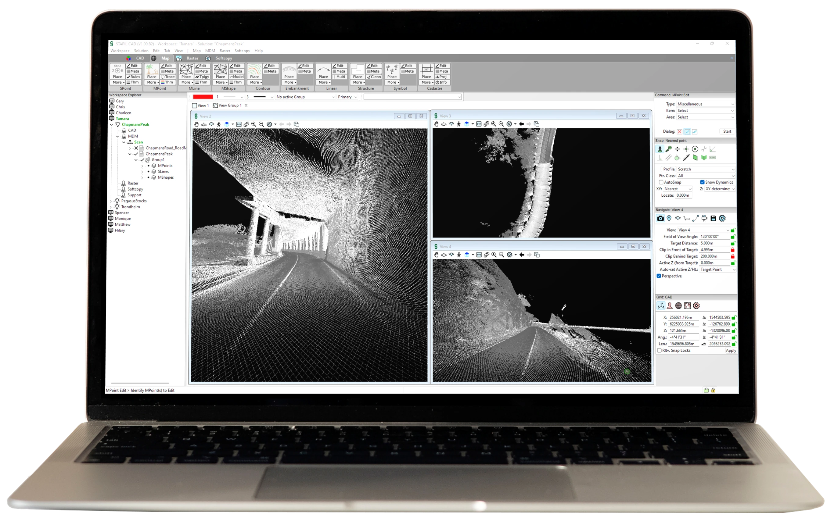 Screenshot of Chapmans Peak in STAPIL CAD