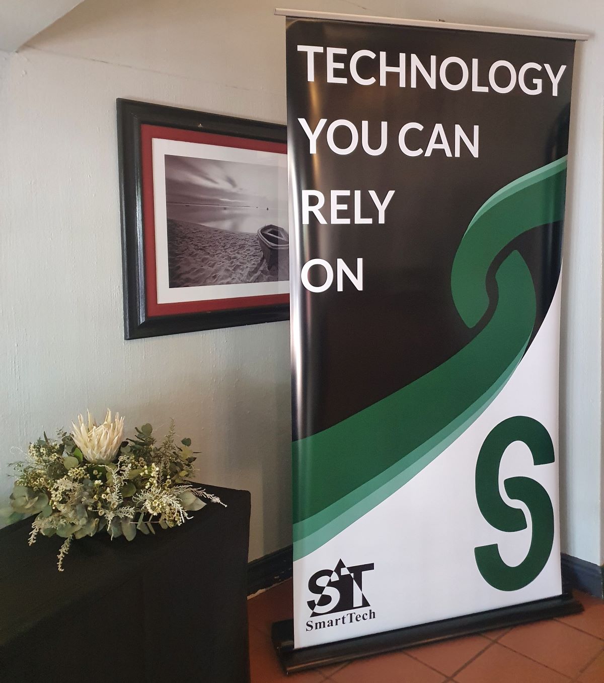 Photo of a STAPIL CAD Banner stating 'Technology you can Rely On' at the STAPIL CAD Pre-launch